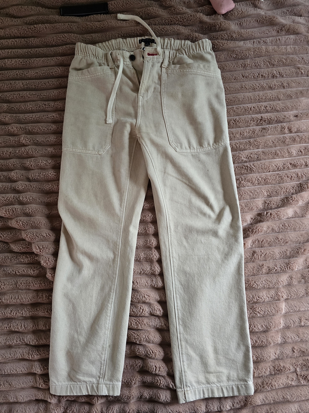 Tommy Hilfiger Cream Drawstring Joggers